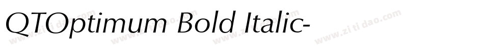 QTOptimum Bold Italic字体转换